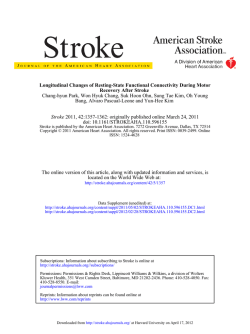 Longitudinal Changes of Resting-State Functional Connectivity