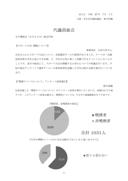 2015年度6月度代議員総会議事録
