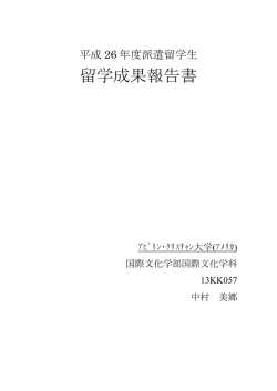 留学成果報告書
