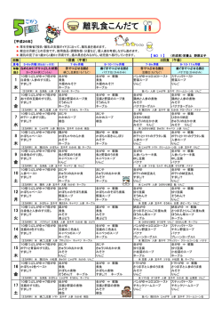離乳食こんだて