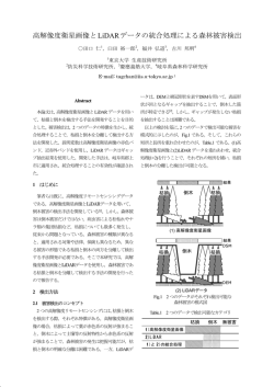 15．高解像度衛星画像とLiDARデータの統合処理による森林被害検出