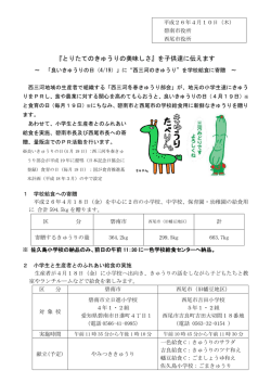 『とりたてのきゅうりの美味しさ』を子供達に伝えます