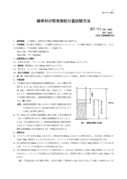 細骨材の簡易微粒分量試験方法