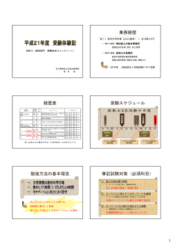 業務経歴 経歴表 受験スケジュール 勉強方法の基本理念 筆記試験対策
