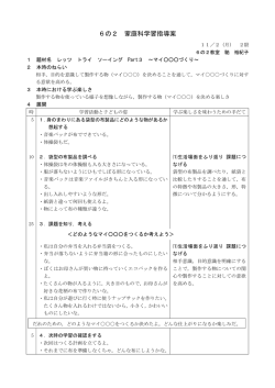 6の2 家庭科学習指導案