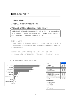 買い物事情について