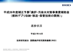 1 - 技術研究組合 国際廃炉研究開発機構