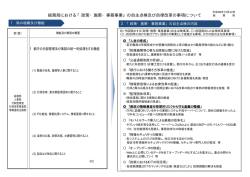 総務局における「政策・施策・事務事業」の自主点検及び自律改革の事項