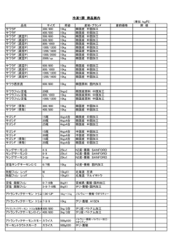 冷凍1課 商品案内