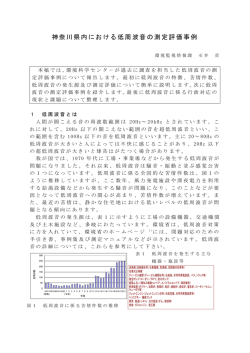 神奈川県内における低周波音の測定評価事例
