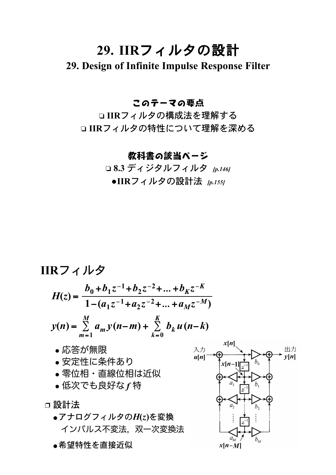 29 Iirフィルタの設計