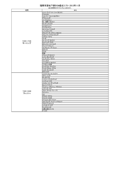 福岡市営地下鉄BGM曲名リスト 2012年11月
