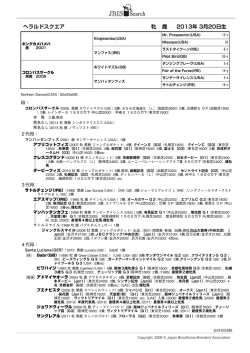 ヘラルドスクエア 牝 鹿 2013年 3月20日生