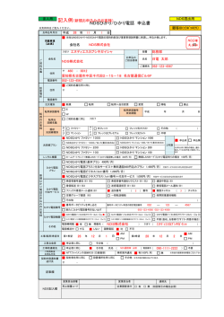 NDSひかり/ひかり電話 申込書 - e-NDS