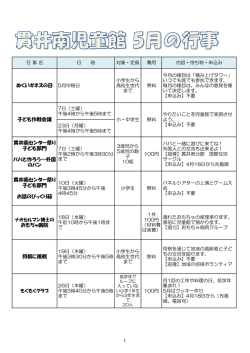 ぬくいギネスの日 5月中毎日 貫井南センター祭り 子ども部門 パパと作