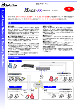 認証アプライアンスiBAQS-FX