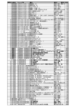 発売日出版社 シリーズ名 書名 著者1 著者2 本体 7 秋田書店 少年