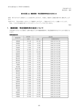 1．健康保険・特定保険料率の改定について
