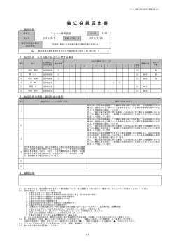 20150609 独立役員届出書