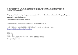 3 次元画像で得られた長野県岡谷市塩嶺山地における地形地質学的