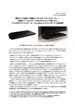 薄型テレビを載せて接続カンタンなボードタイプスピーカー！