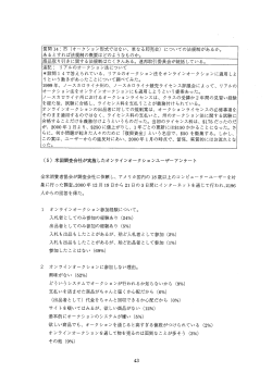 (5)米国調査会社が実施したオンラインオークションユーザアンケート