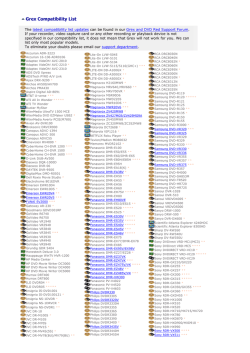 Grex Compatibility List
