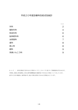 平成20年度 詳細な手術統計（PDFファイル：169KB）