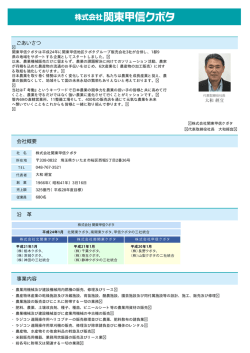 ごあいさつ 会社概要 事業内容 沿 革