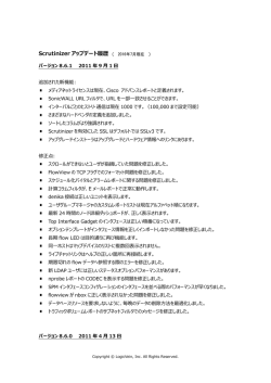 Scrutinizer アップデート履歴