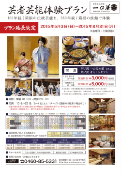 芸者芸能体験プラン