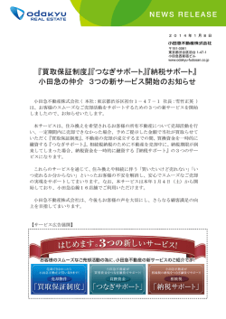 『買取保証制度』『つなぎサポート』『納税サポート』 小田急