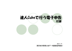 達人Cubeで行う電子申告 - 東京地方税理士会データ通信協同組合