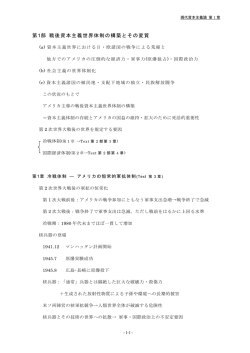 第1部 戦後資本主義世界体制の構築とその変質