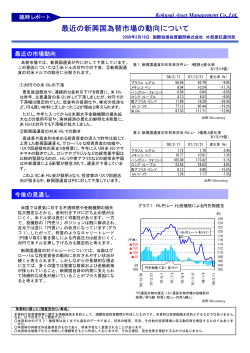 最近の新興国為替市場の動向について