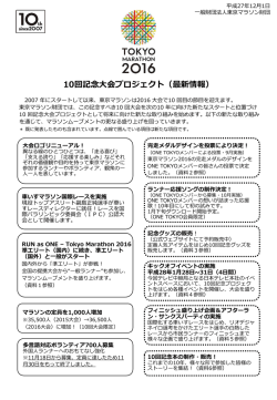 10回記念大会プロジェクト（最新情報）