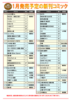 新刊リスト2014-01(PDFファイル 99KB)
