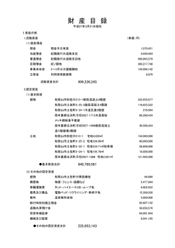 財産目録 - 社会福祉法人みどり会