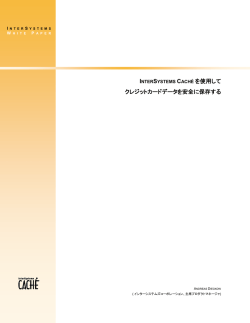 InterSystems Cach&eacute; を使用して、クレジットカードデータを安全に保存する