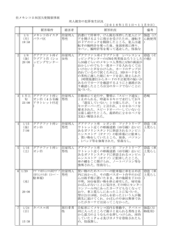 邦人被害一覧 - 在メキシコ日本国大使館
