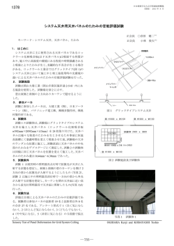 システム天井用天井パネルのたわみの官能評価試験 ―755