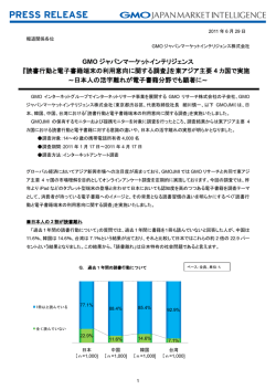 読書行動と電子書籍端末の利用意向に関する調査