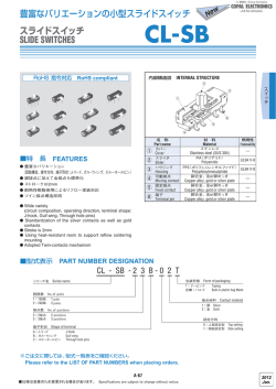 CL-SB SLIDE SWITCHES