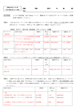 演習課題 ヨミダス歴史館，毎日 News パック，聞蔵 II