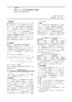 PIDによる直流電動機の制御 Control of DC motor by PID