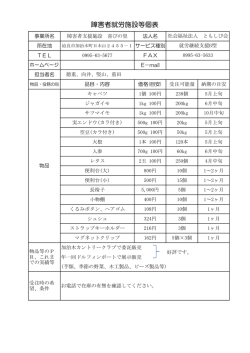 障害者就労施設等個表