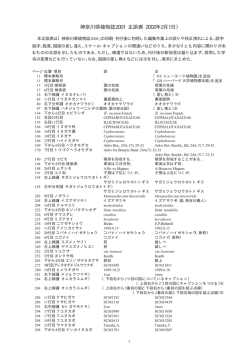 神奈川県植物誌2001 正誤表（2002年2月1日）