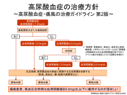 高尿酸血症・痛風の診断・治療 －最近の話題を踏まえて－