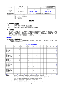1月 - 在リヨン領事事務所