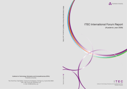 ITEC International Forum Report